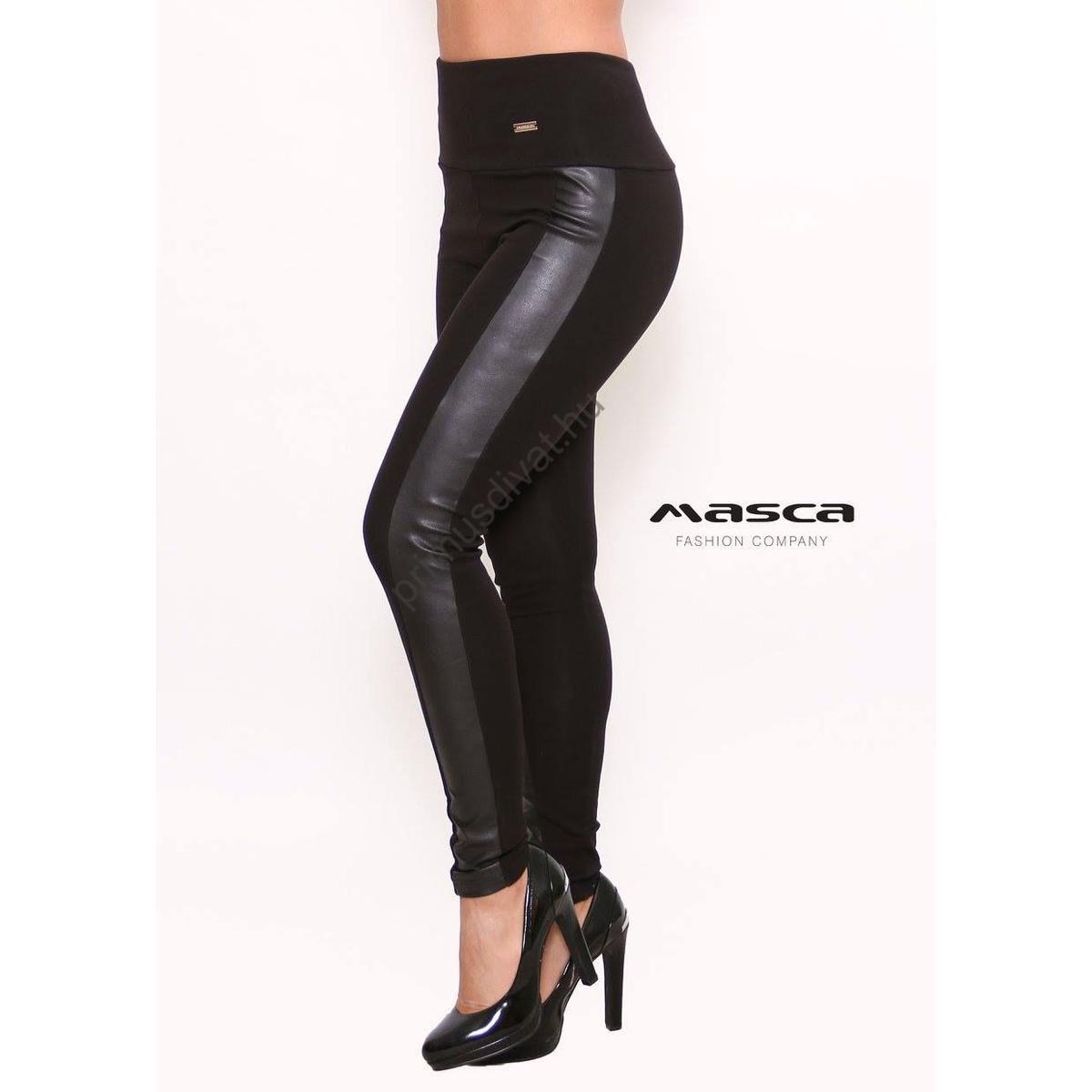 Műbőr és Bordás Anyagú Leggings Műbőr és Bordás Anyagú Leggings